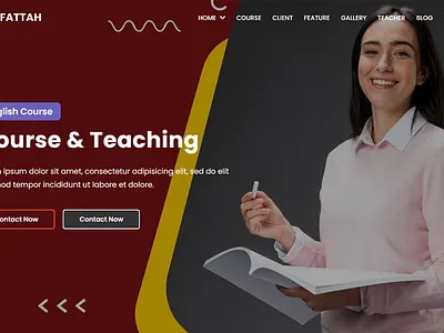 Fattah - Language School HTML5 Landing Page Template animation branding design flat illustration logo minimal typography ui website