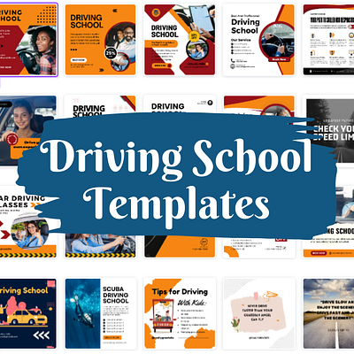 Social Media Posts for Driving Instructor (Canva Templates) business social media templates social media post templates social media templates