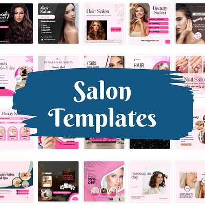 Social Media Posts for Salon (Canva Templates) business social media templates social media post templates social media templates