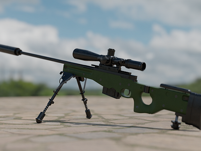 AWM Sniper Rifle 3d blender design game game art game design render sniperrifle weapons