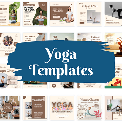 Social Media Posts for Yoga (Canva Templates) business social media templates social media post templates social media templates