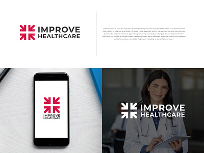 Improve healthcare logo. clinic hospital health logo. arrow clinic doctor fitness health healthcare hospital impreve medical medicine