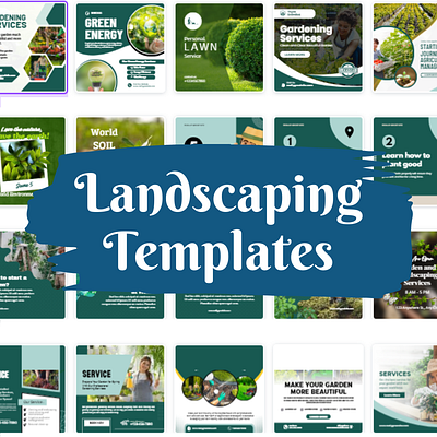 Social Media Posts for Landscape (Canva Templates) business social media templates social media post templates social media templates