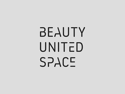 Logo concept - Custom font - Beauty United Space beauty letter space typography united