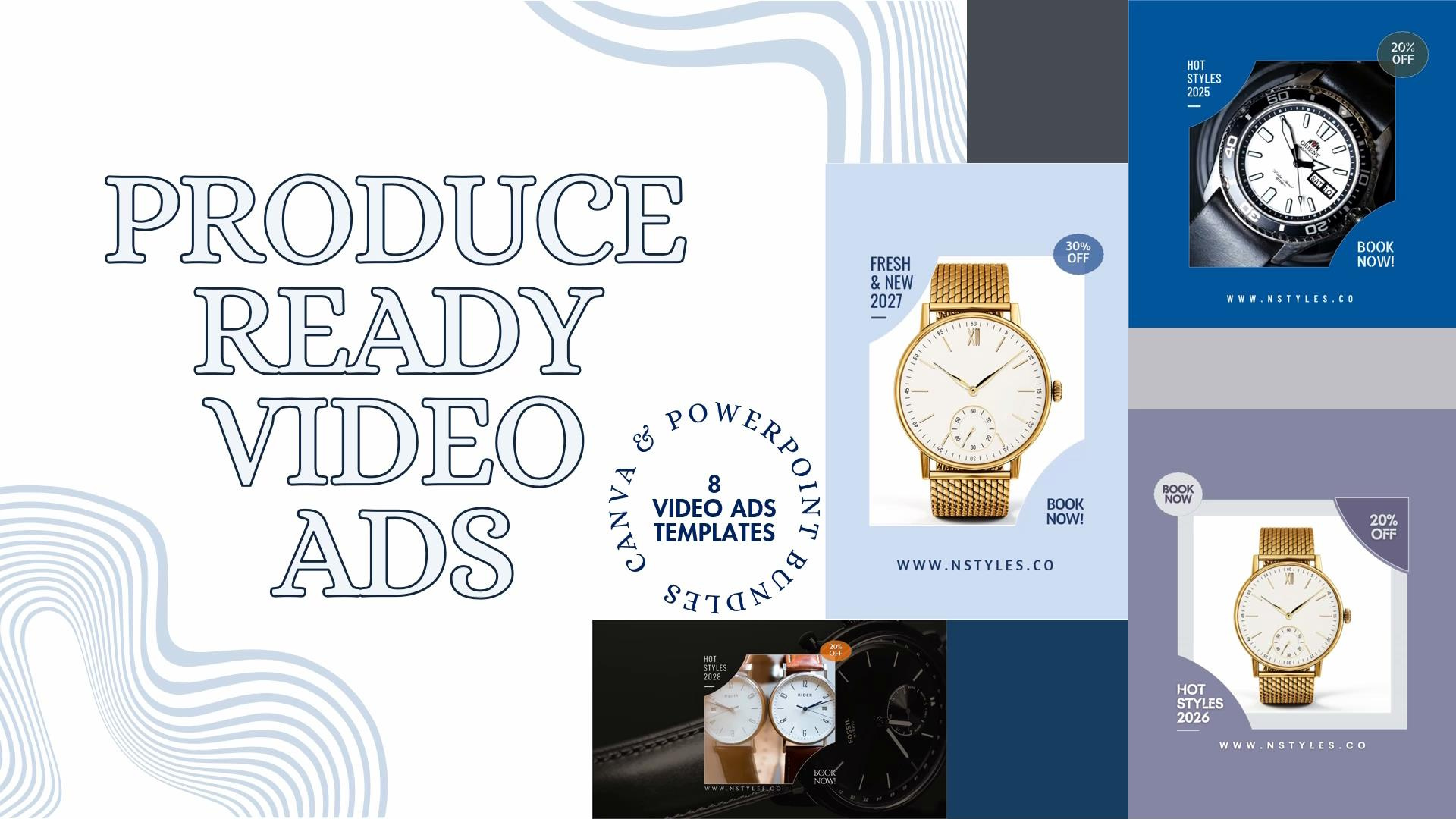 Chic & Trendy Display Ads for Any Products - Canva & PowerPoint advertising animation branding canva design graphic design motion graphics powerpoint product ads template video ads video advertising