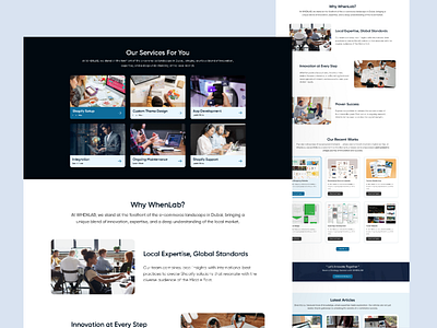 WhenLab Service based Website Ui design landing page ui ux visual website