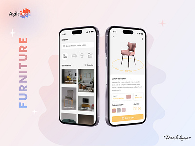 Furniture app design animation branding design furnitureaoo graphic design mobile pp motion graphics ui