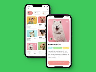 Pet shelter mobile app app cute design figma ios mobile mobile app pet pet shelter shelter ui ui ux ux