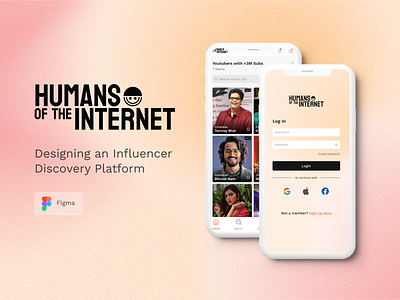 Humans of The Internet (HOTI) branding design illustration influencer platform logo mobile design ui ux