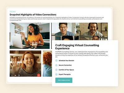 Case Study - Mental Health Counseling (UI/UX) animation branding design figma graphic design illustration landing page logo mobile responsive mockup mockup design request now rsponsive design typography ui ui design ux ux design video call