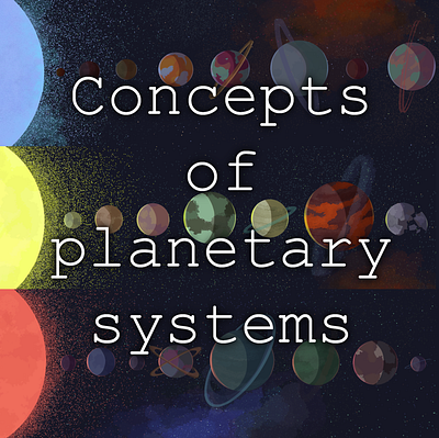Planet systems from my imaginary universe. artwork concept art cosmic digital art drawing universe