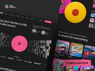 Soundwave - Soundtrack Platform creative design platform sound soundtrack soundwave ui uiux web website