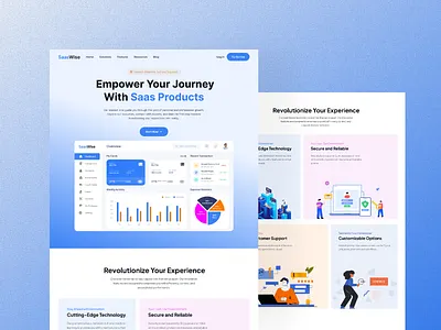 Saas Website Landing Page Design 3d animation branding e commarce app figma finance financial fintech motion graphics saas saas landing page saas website ui user interface ux