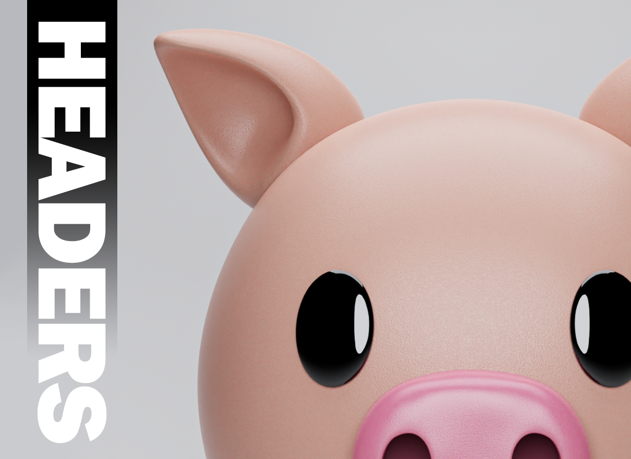 PIG🐷 3d animal branding character character design cute logo
