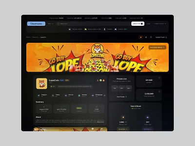 BestPresales - platform for listing new cryptocurrencies analytics clean crypto currency crypto dashboard currency crypto dashboard mem meme popup product design wallet crypto