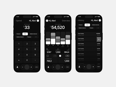 Financeit mobile app graphic design ui