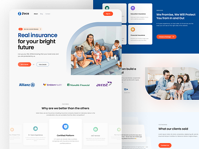 Insurance Website Design design designer figma insurance landing page ui ui designer uiux user interface ux uxui web web designer web ui webdesign website design
