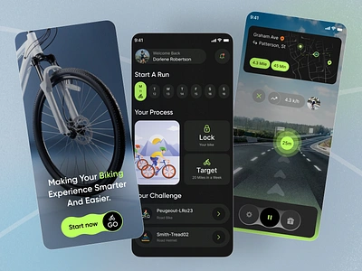 Bike Ride Tracker – Ride Control App activity athlete ai training app b2b bicycle bike track app biking control cyclist gps mobile app ride saas smart bike software sport tracker app tracking app training app ux wheels