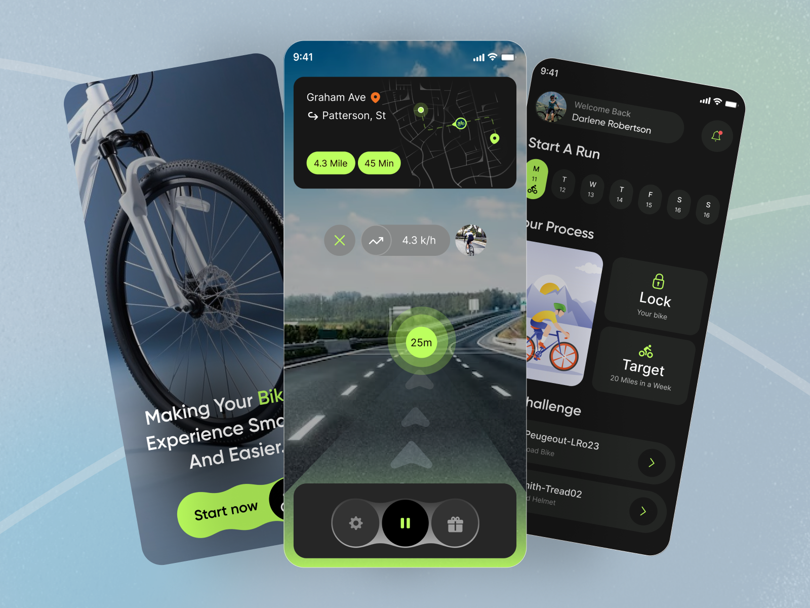 Bike Ride Tracker Ride Control App by ARC Digital Agency on Dribbble