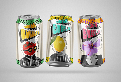 Shock Bubbles | Логотип сильногазированных напитков 80th design graphic design lettering logo memphis packaging product design retro soda