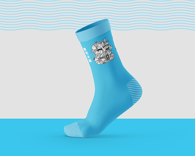 Sock Design Project for Sushi Jiro adobe illustrator adobe photoshop branding graphic design product design sock design