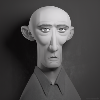 Portrait of an imaginary person 3d character character design design man portrait sculpture stylized