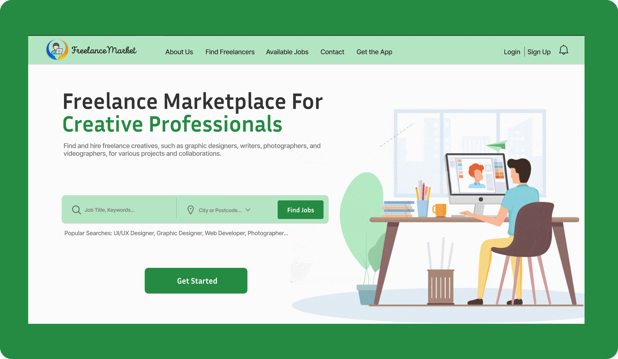 Freelance Market for Designers best designers figma freelancer good landing page logo new popular ui