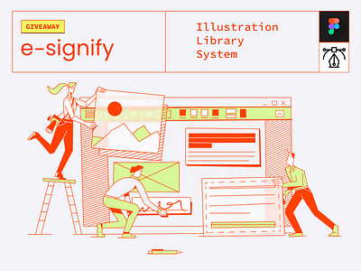 e-signify - Illustration Library System figma giveaway illustration system vector visual design