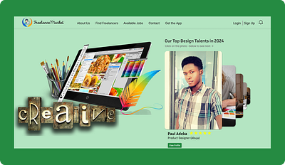 Freelance Market best good landing page new prototype ui uiux ux website
