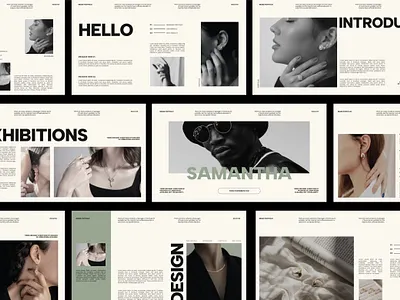 Samantha - Brand Portfolio Presentation Template branding customization design fashion google slide keynote power point powerpoint presentation presentation template