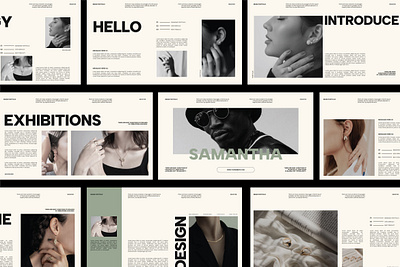 Samantha - Brand Portfolio Presentation Template branding customization design fashion google slide keynote power point powerpoint presentation presentation template