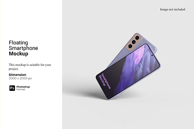 Floating Smartphone Mockup perspective