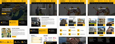 BuildNest- Construction and Service Company design landing pages ui website design