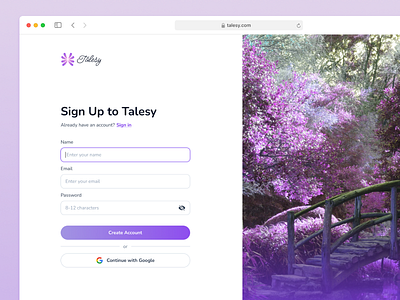 Sign Up Page clean daily ui dailyui figma log in login minimalism purple sign up sign up website signup ui ui design web app