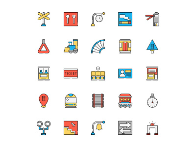 Colored Train Icons free icons freebie icon design icon download train train icon vector icon
