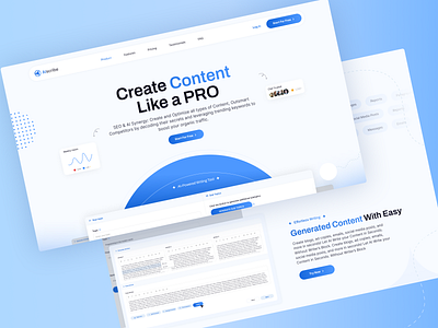 AI Content Creation Website ai ai web branding conten design graphic design illustration logo ui ui design uiux ux ux design web design website