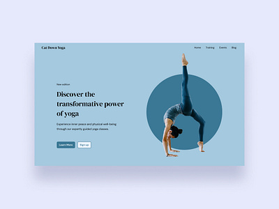 Yoga Monochromatic Design - Website daily inspiration daily ui design hero section ui ui design web web design web inspiration yoga yoga hero section yoga website