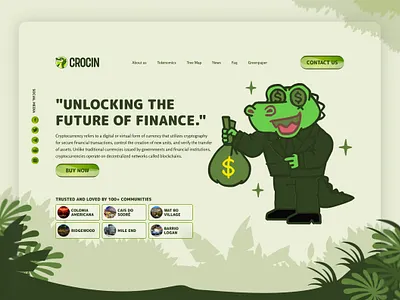 Crocin - Website Design👋 bitcon creative cryto graphic design ui ux web design website