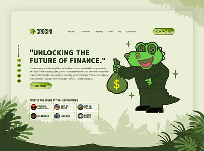 Crocin - Website Design👋 bitcon creative cryto graphic design ui ux web design website