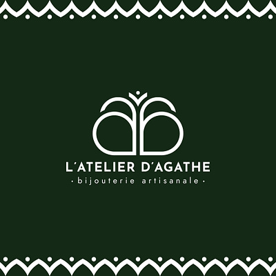 L’ATELIER D’AGATHE branding business company design graphic design illustration jewelry logo luxe modern rich typography vector