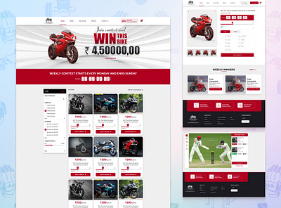 Bikes2win Website bike ui uiux web web design website