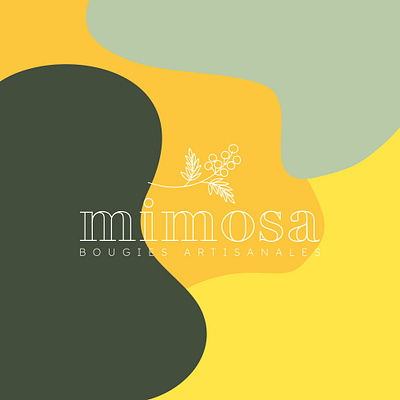 MIMOSA branding business candle company design flower graphic design home house illustration logo nature typography vector