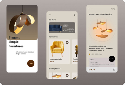 Elegant Furnitures | Mobile Application | Figma branding figma graphic design mobile app mobile applicaiton ui user experiene user interface ux