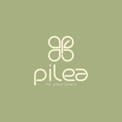 PILEA branding business company design flower graphic design green home house illustration logo love luxurious modern rich typography vector