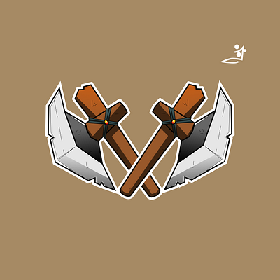 Battle Axe Vector Art - Variant 02 battle pass design game asset game icons icons perk icons ui ui design vector art