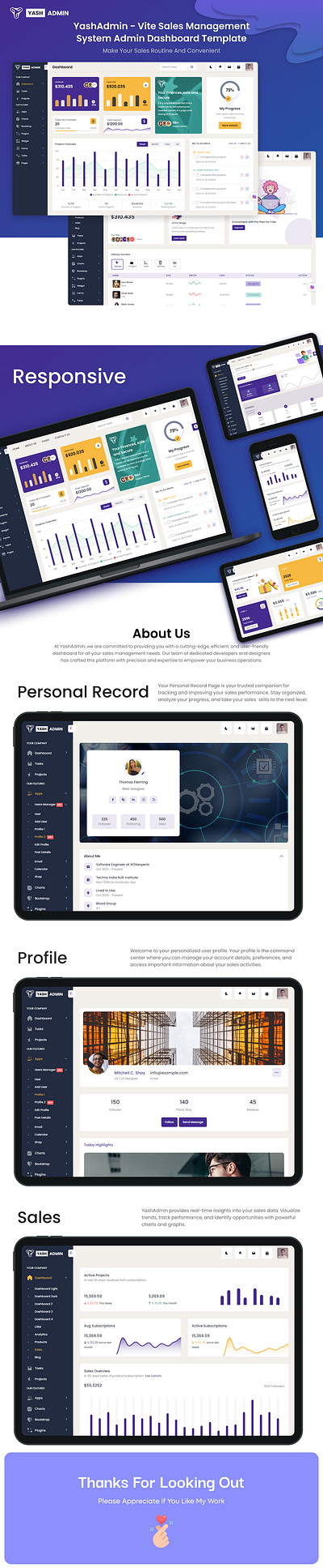 YashAdmin -Vite Sales Management System Admin Dashboard Template admin dashboard branding creative design graphic design illustration logo motion graphics product design template ui ui design uiux user experience user interface ux design web web design website website templates