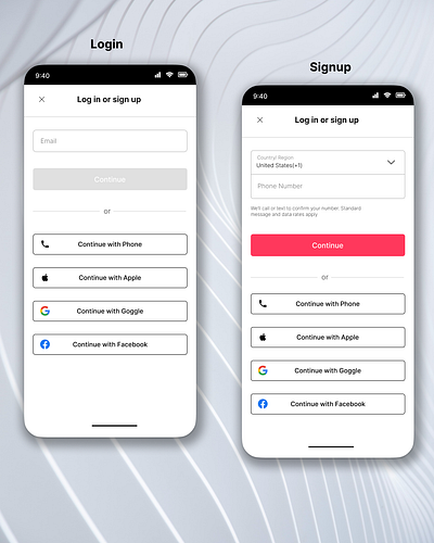 Sign Up/ Login Page dailyui figma ui uiux uiuxdesign