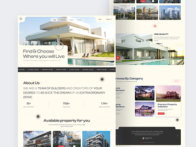 Real Estate Landing Page home rent house rental landing page landing page design modern landing page modern real estate real estate real estate design website ui