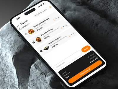Cart and Order page app appdesign cart casestudy dashboard food fooddelivery foodui motion graphics order productdesign ui uidesign uiux ux uxdesign uxui
