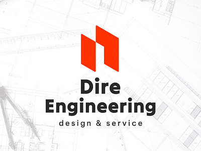 Dire Engineering graphic design logo